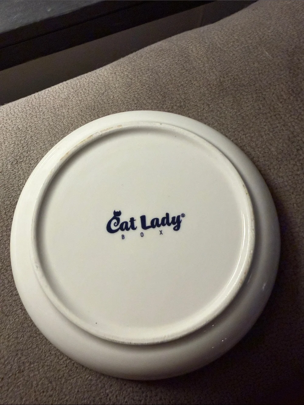 Cat lady box￼ white ceramic